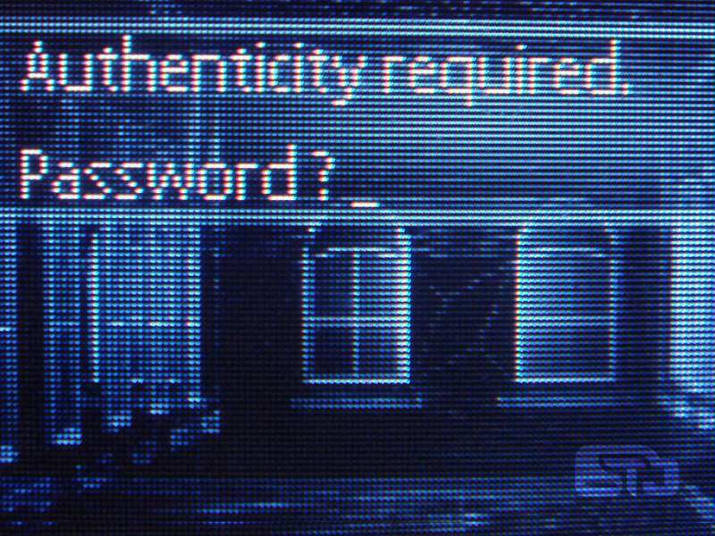 Password authenticity graphic