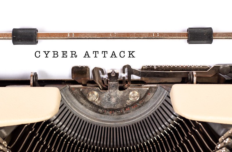 Cyber attack and passive attack on typewriter