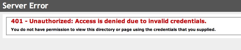 user unauthorized passo
