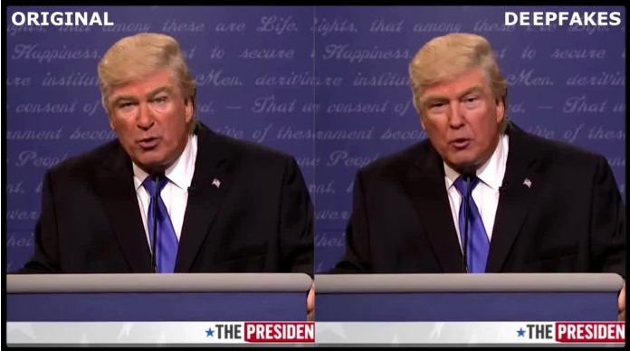 Deepfake of Alec Baldwin and Donald Trump