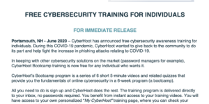 cyberhoot press release
