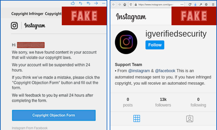 instagram scams
