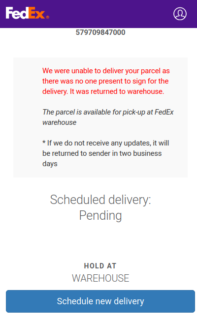 fed ex smishing