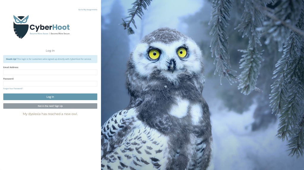 CyberHoot's Nest for full power over cybersecurity training and phishing for your business.