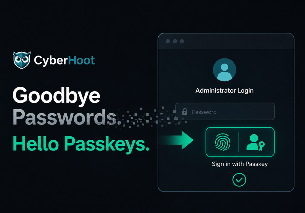CyberHoot Goes Fully Passwordless: Native Passkey Support Arrives for Administrators